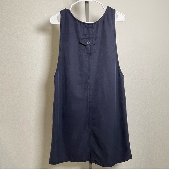 Authentic & Original Directives Overall Sleeveless Dress Navy Lyocell Y2K Medium - Picture 10 of 14